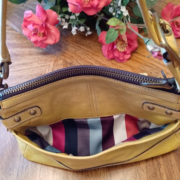 Coach 65th Anniversary Legacy Yellow Leather Satchel - Picture 6 of 12